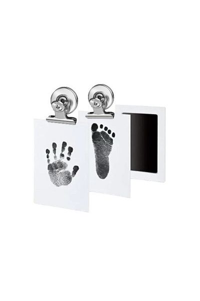 AP Kit amprenta cu tus non -toxic, pentru maini si picioare bebelusi, alb negru