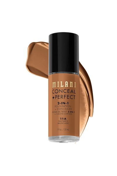 MILANI Conceal + Perfect 2‑in‑1 Foundation + Concealer – Nutmeg (30 ml)