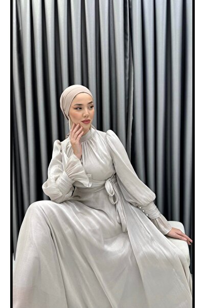 GÜZELLER Βραδινό φόρεμα Jan Jan από ύφασμα με πλαϊνή δέσμη για γάμο, αρραβώνα, ειδική περίσταση