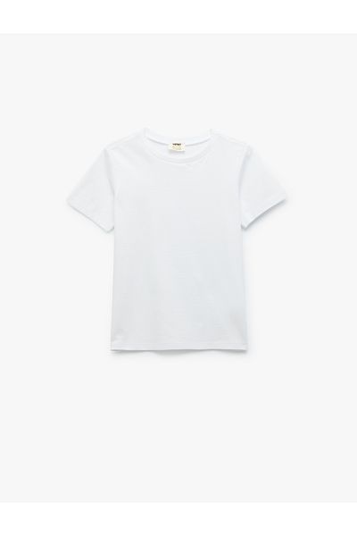 Koton Short Sleeve Crew Neck Cotton Basic T-Shirt