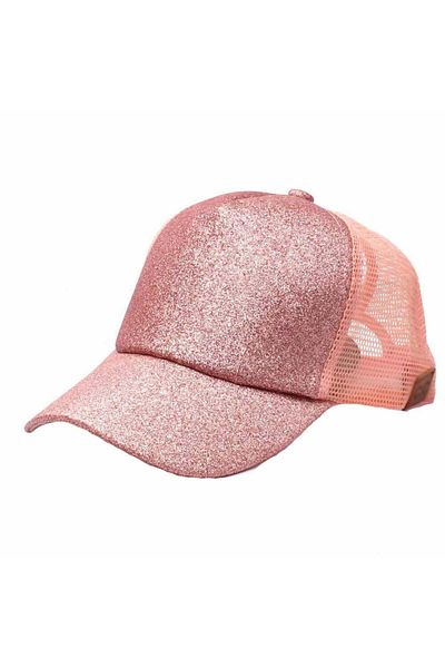 MBrands women's trucker cap with glitter Burgundy