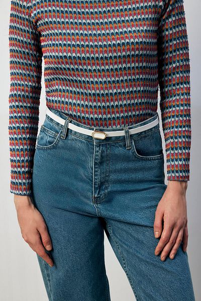 Touché Privé Thin Belt with Oval Buckle
