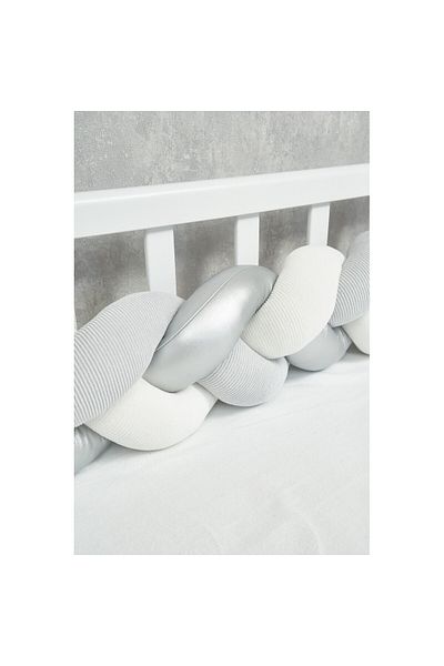 TWINS Protectie laterala pentru patut din catifea, impletita, 240 cm