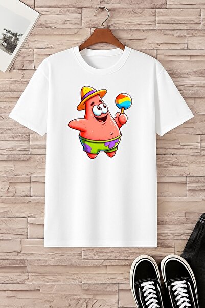 Madali Boutique تي شيرت باتريك لوليبوب مطبوع للأطفال مقاس كبير