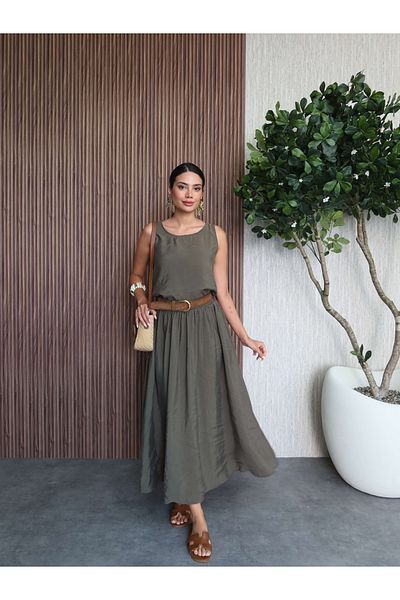 ESRAHELVACI Zero Sleeve Blouse Skirt Suit