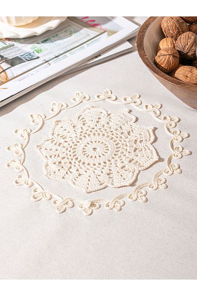 LC Waikiki Summer Collection Embroidered Tablecloth 90X90 cm City