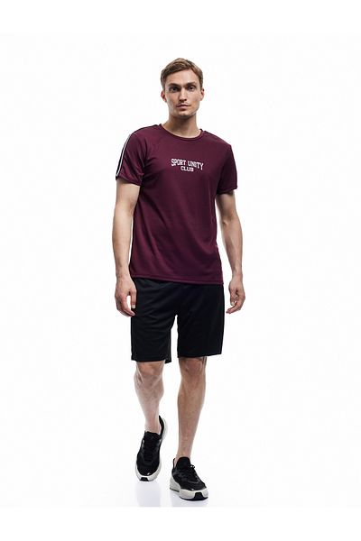 Koton Tricou sport oversize cu mânecă scurtă, cu decolteu, cu detaliu de dungi, imprimat pe spate