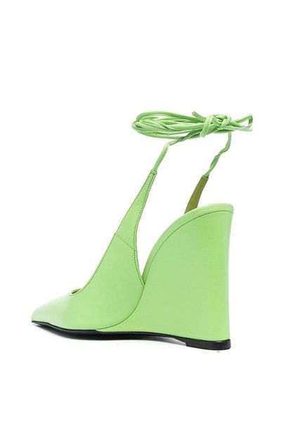 By Far By Far Vaughn Leather Wedge Pumps