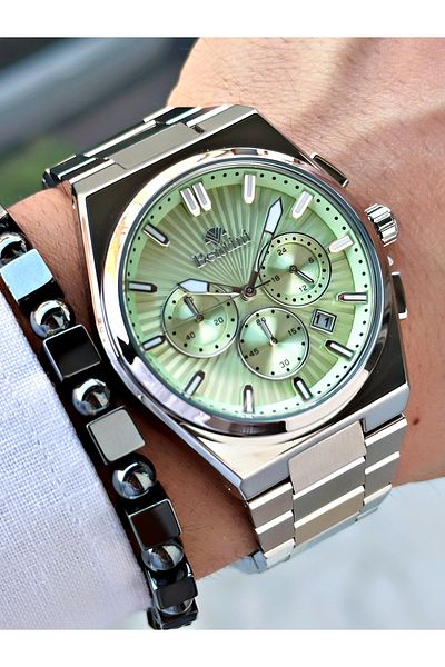 Bentini Men's Wrist Watch – Functional, Steel Band, Waterproof, 2-Year Warranty