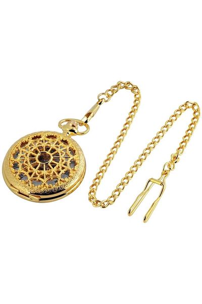 MBrands vintage gold mechanical pocket watch