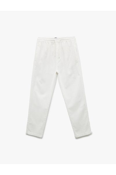 Koton Cotton Pocket Detailed Waist Lace-Up Trousers