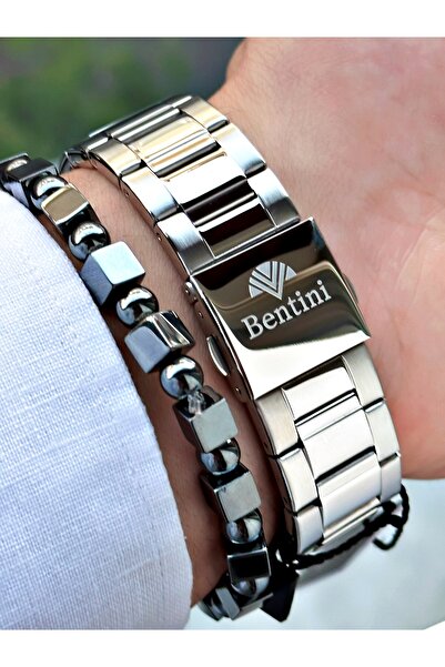 Bentini Men's Wrist Watch – Functional, Steel Band, Waterproof, 2-Year Warranty