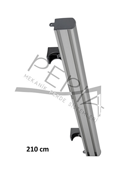 Peria Perde Sistemleri Krem Dekoratşf Perde Rayı Korniş 2'li