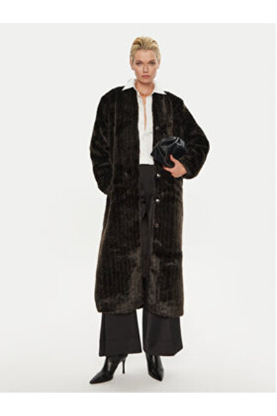 Bruuns Bazaar Women's Fur Coat BBW4153 Brown