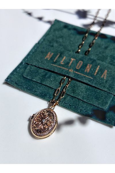 Miltonia Vintage Clamshell Steel Necklace