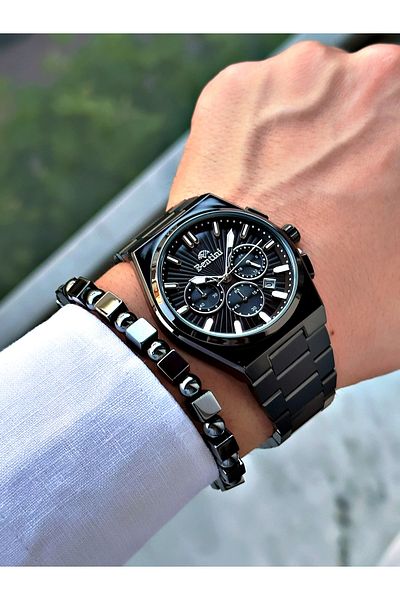 Bentini Men's Wrist Watch – Functional, Steel Band, Waterproof, 2-Year Warranty