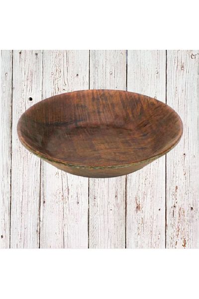 BASURRAH Round wooden bowl 19CM
