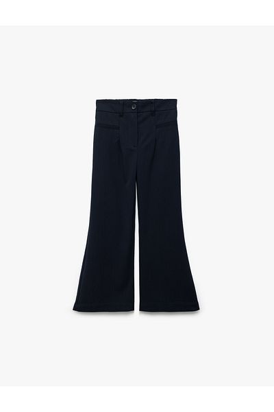Koton Pleated Viscose Blend Wide Leg Trousers
