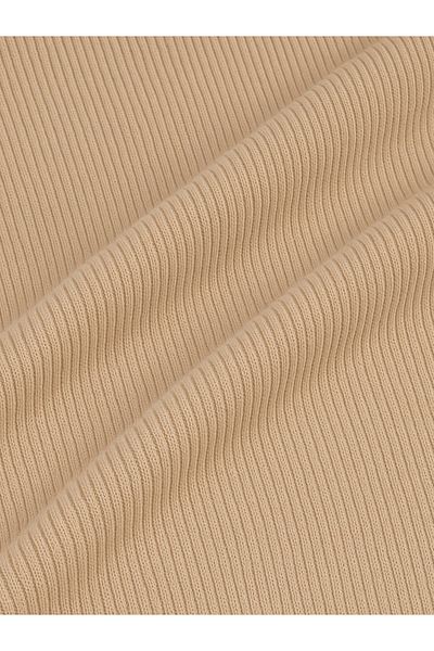 iki iplik Beige Camisole Fabric |   Width: 115 cm |   95% Cotton 5% Elastane |   Flexible and Comfortable