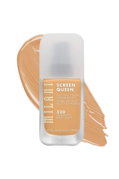 MILANI Screen Queen Liquid Foundation Makeup - Cruelty Free Foundation (Nude Bisque) 30ml