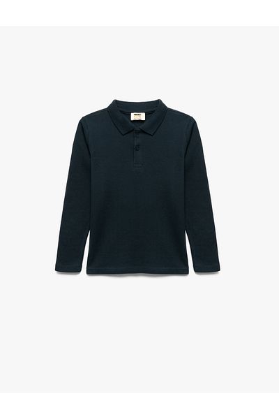 Koton Long Sleeve Cotton Basic Polo Neck T-Shirt