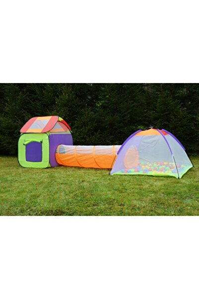 ideal STORE Σκηνή τούνελ 3 σε 1, πολύχρωμη, αυτοεπεκτεινόμενη, 2,5 κιλά