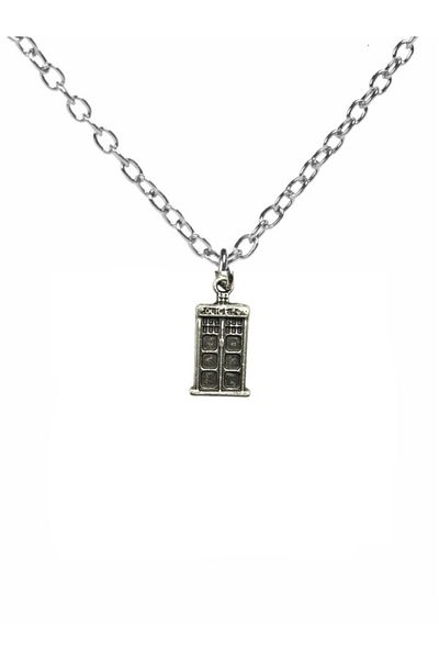 Herşey Nota Doctor Who Tardis Telephone Booth Figured Unisex Necklace – Journey through Time