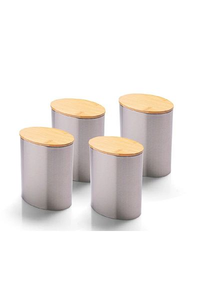 BASURRAH 4-Piece Spice Box Set – Compact Seasoning Containers for Kitchen Storage & Organization