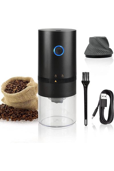 Lumely Electric Coffee Grinder,with Multiple Grinding Settings,4 Cups,for Espresso,USB-C Rechargeable