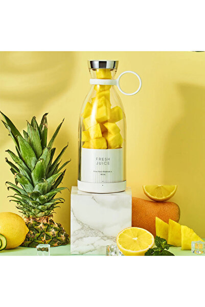 Fresh Juice Φορητό μπλέντερ για ποτά, FreshJuice Smart, ασύρματη φόρτιση, 4 λεπίδες, χωρητικότητα 350ml, πολλαπλή