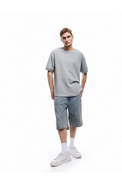 Koton Μπλουζάκι με κοντό μανίκι Crew Neck Basic Oversize