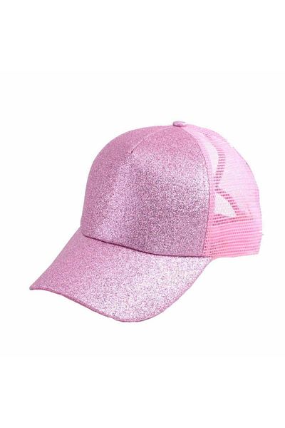 MBrands Women's Glitter Trucker Cap Pink