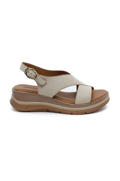 Greyder 59264 Дамски сандали от естествена кожа в цвят Off-White