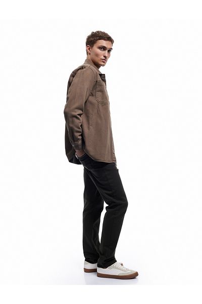 Koton Regular Waist Buttoned Cotton Pocket Detailed Gabardine Trousers