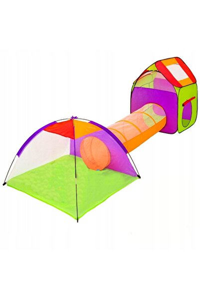 ideal STORE Σκηνή τούνελ 3 σε 1, πολύχρωμη, αυτοεπεκτεινόμενη, 2,5 κιλά