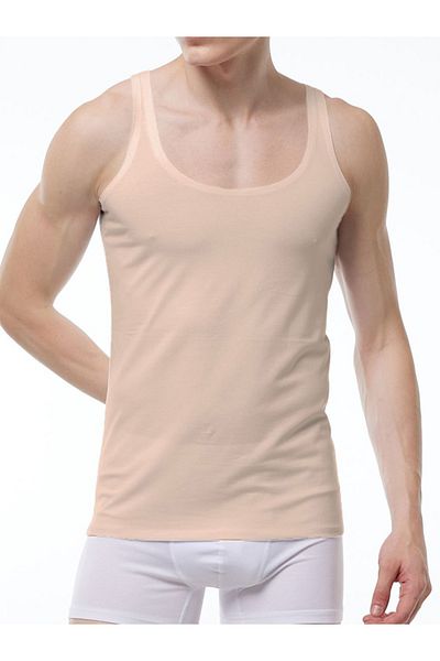 LİNOTTİ Li̇notti̇ Modal Fabric Unseen Skin Color Men's Tank Top 00010852