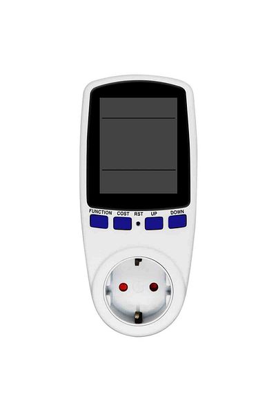 ideal STORE Socket with electricity meter, 16A, LCD display, memory, cost calculator, VD Very Dream, White