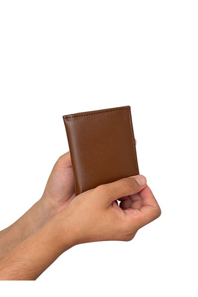 Tisaati Premium Series Luxury Leather Special Production Vertical Classic Men's Wallet with Coin Compartment