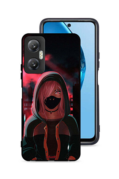 Tolwak غطاء حماية لهاتف Infinix Hot 20 5G برسومات فتاة ترتدي قناعًا