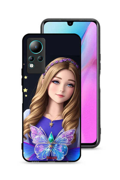 Tolwak غطاء حماية لهاتف إنفينيكس نوت 11 بتصميم فتاة فراشة لطيفة