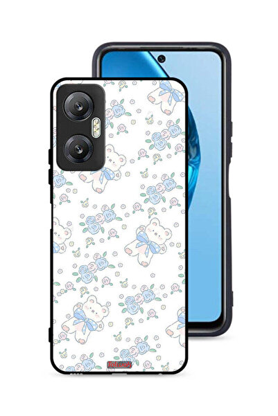 Tolwak غطاء حماية لهاتف Infinix Hot 20 5G مع دب تيدي لطيف وأيقونة زهور