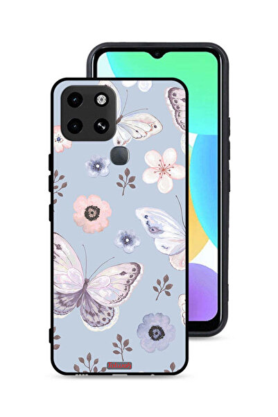 Tolwak غطاء حماية لهاتف إنفينيكس سمارت 6 بنقشة فراشات وزهور