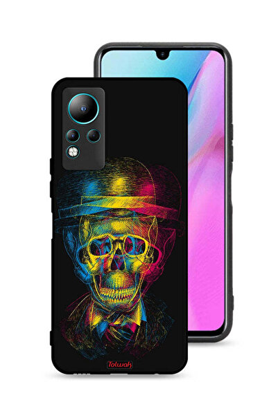 Tolwak غطاء حماية لهاتف Infinix Note 11 بتصميم جمجمة وقبعة ملونة وفن خيالي