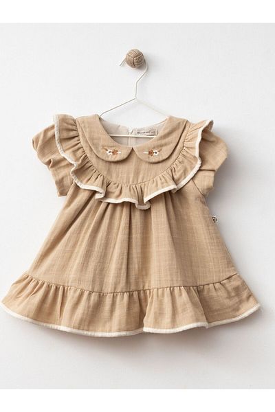 Cherrys Bebek Piping Linen Dress