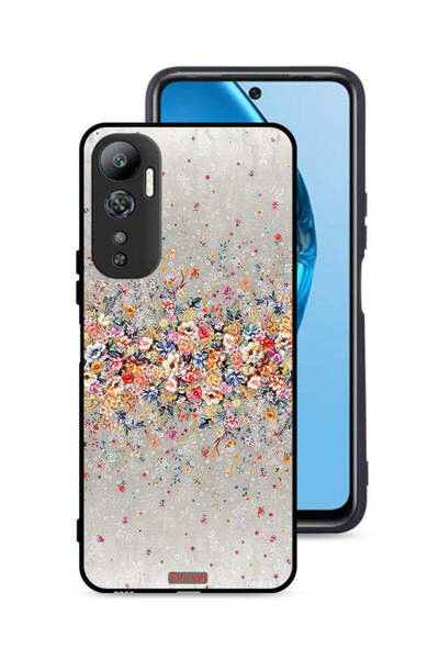 Tolwak غطاء حماية لهاتف Infinix Hot 20 4G بنقشة زهور صغيرة وفن تجريدي