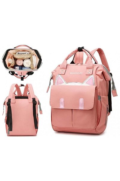 MBrands Schoolbag, Mbrands multifunctional backpack for mothers, very light, waterproof Powder Pink