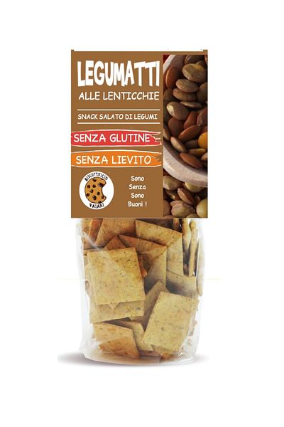Deco Italia Salty snack (legumatti) made from legumes with gluten-free lentils, without yeast