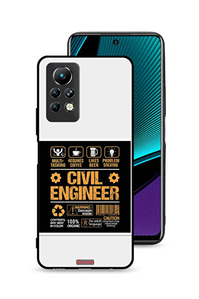 Tolwak غطاء حماية لهاتف Infinix Note 11 Pro، ملصق مهندس مدني