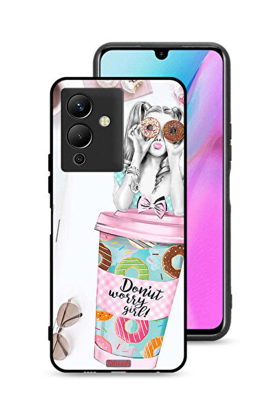 Tolwak غطاء حماية لهاتف إنفينيكس نوت 12 برو 5G، فتاة دونات ووري