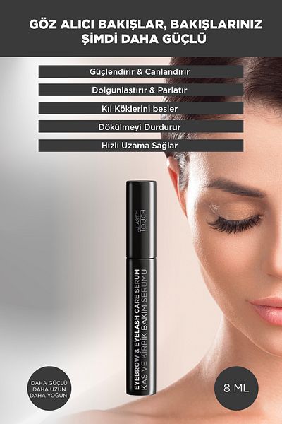 LAST TOUCH Eyebrow and Eyelash Care Serum, Nourishing and Strengthening 8 ml (Collagen, Keratin, Biotin)